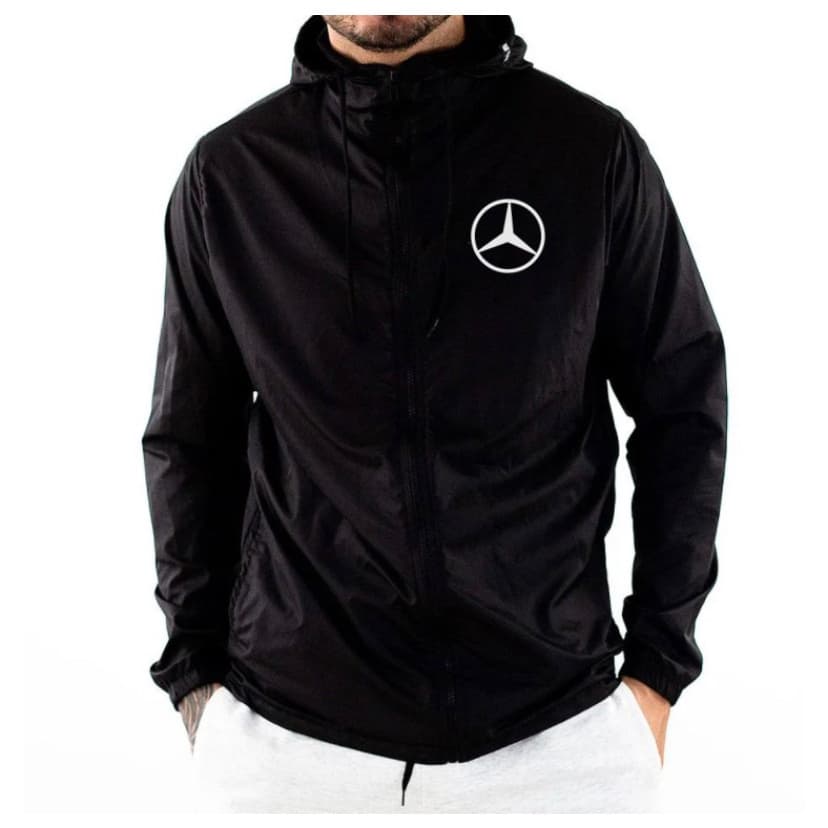 blusa corta vento capuz bolso mercedez ziper tectel jaqueta