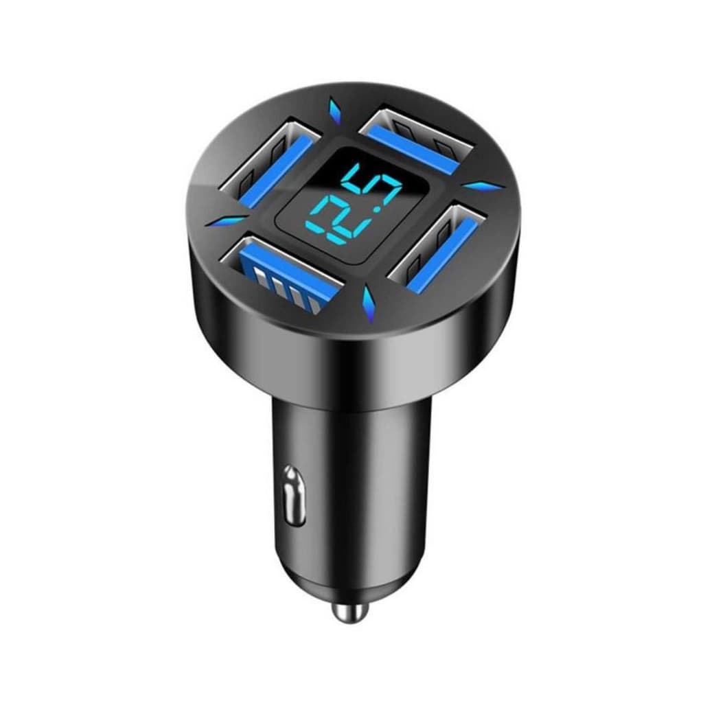 Carregador Veicular 4 Portas USB Turbo Carregador Carro