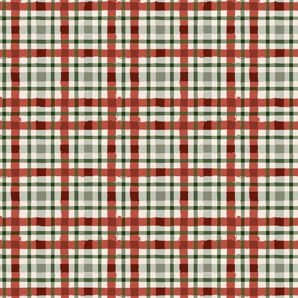 Tecido Patchwork Digital Xadrez Maçã MAC003