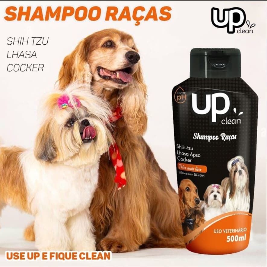 Shampoo  para Cachorro Raças Shih Tzu / Lhasa - Cocker 500ml UP Clean