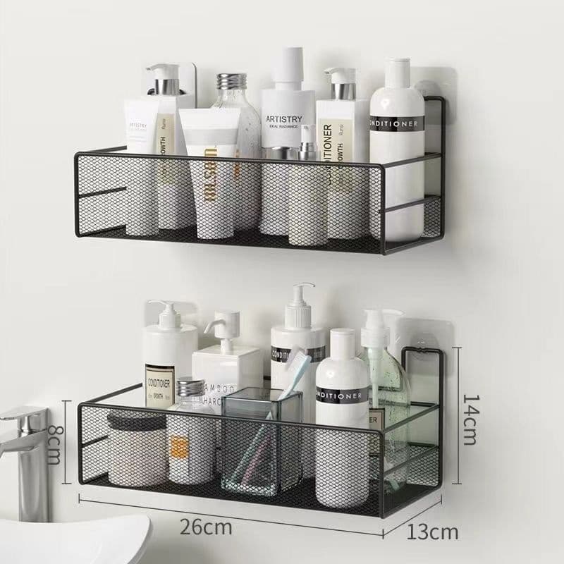 Suporte Organizador de Canto - Prateleira para Shampoo de Banheiro, Suporte Adesivo para Parede - Multiuso, À Prova de Ferrugem - Para Cozinha e Banheiro