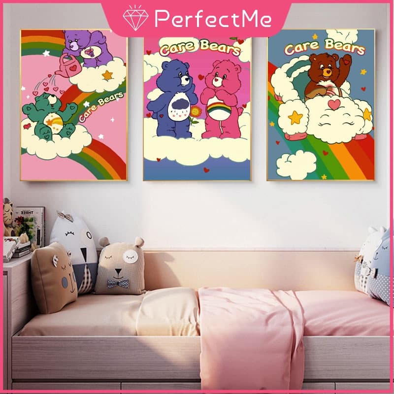 PM Care Bear 5D DIY Full Round Broca Conjunto De Pintura De Diamante Acrílico Redondo Para Decoração De Casa Desenho Ani