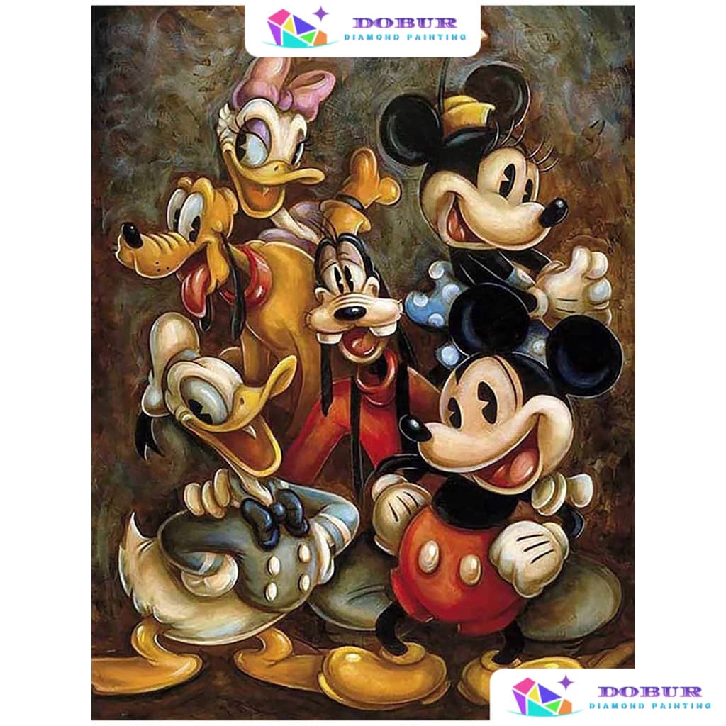 DOBUR | Pintura Diamante 5D Pintura de Diamante Kits De Pintura Com Diamante Para Adultos Redondos/Quadrados , Disney Mi