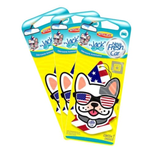Kit 3 Cheirinho Para Carro Odorizante New Fresh Fun Jack