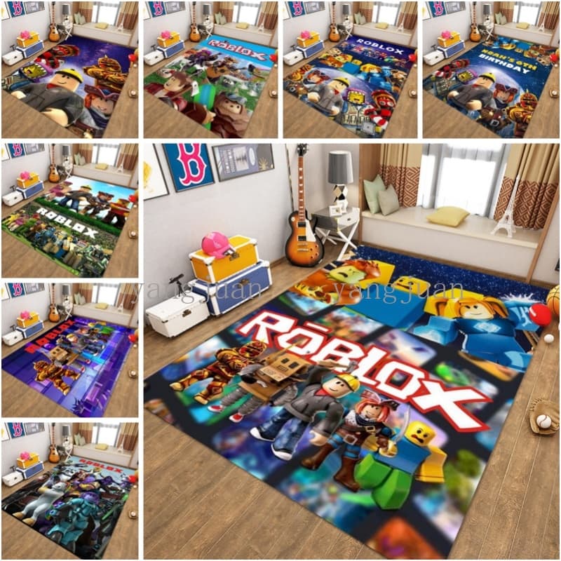 Roblox Tapete Quarto DynaBlocks Cabeceira Sofá De Porta Do Banheiro Absorvente E Antiderrapante Tapetes Para Sala Estar 