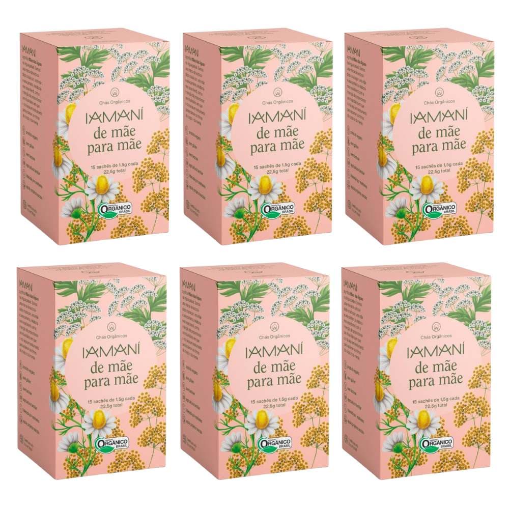 Kit 6 Chá Misto Iamaní Amamentação Orgânico De Mãe para Mãe
