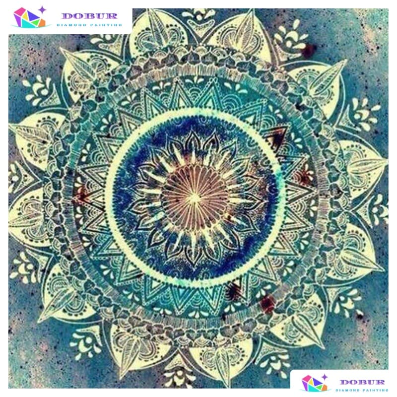 DOBUR | Pintura Diamante 5D Pintura Diamante Kits De Pintura Com Diamante Para Redondo/Quadrado Mandala 5D Faça Você Mes