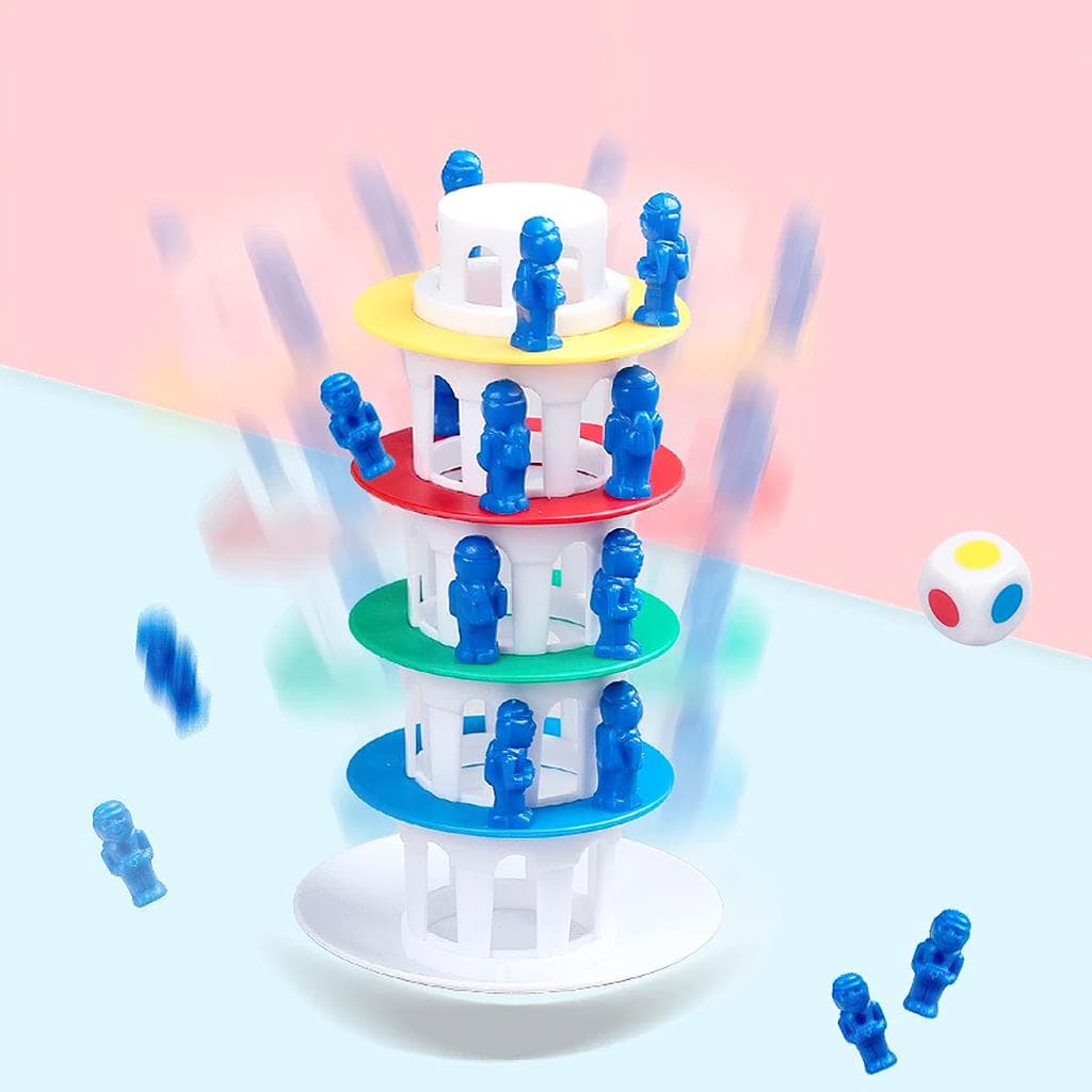 Jogo De Equilibrio Turistas Torre Maluca Brinquedo Infantil Pedagogico Educativo Equilibre A Torre - Art Brink