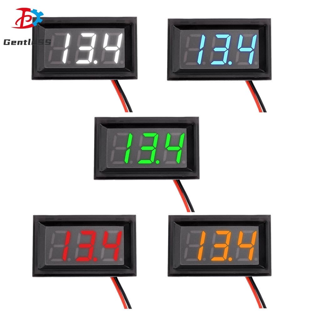 DC4.5-30V À Prova D'água 2 Fios 0.56 Polegadas Voltímetro DC Com Display Digital De 3 Dígitos