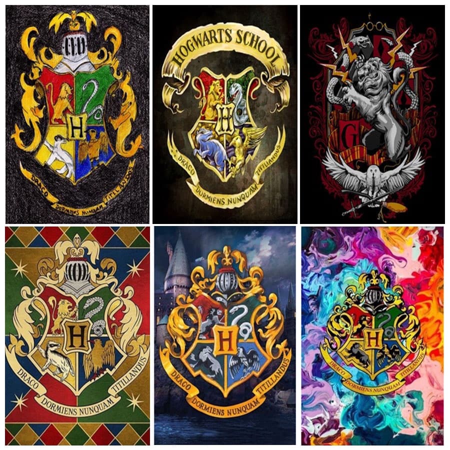 5D Pintura Com Diamante Completo Animal Deer Eagle DIY Cross Stitch Bordado Harry Potter Round Decoração Da Parede Doméstica