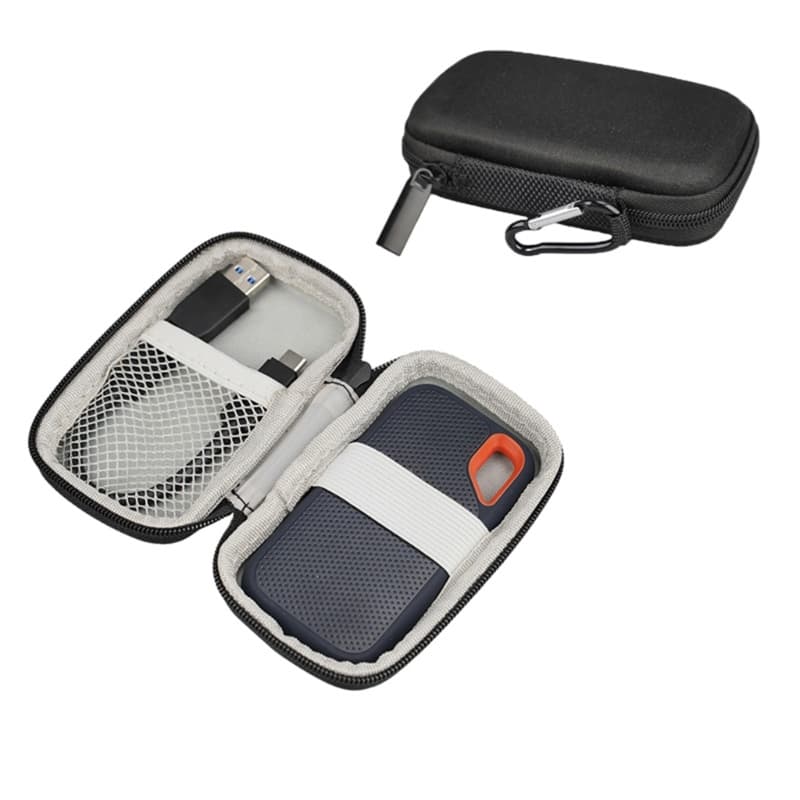 Bmico Portátil Caixa Dura Para E60 SSD Externo Saco De Viagem Sacos De Armazenamento De Proteção Com Alça Elástica Inter