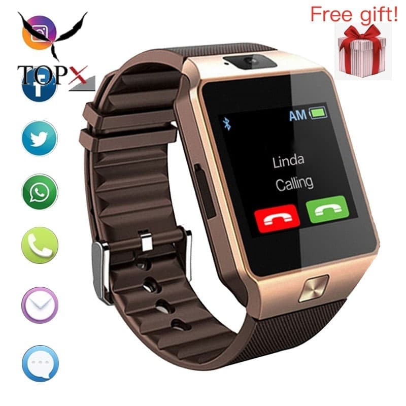 ♥ 100 % Produto Original + Frete Grátis Bluetooth Smart Watch Dz09 Telefone Celular E Sim Card Support Tf Android Smartwatch Pulseira De Chamada Telefônica Relógio Para