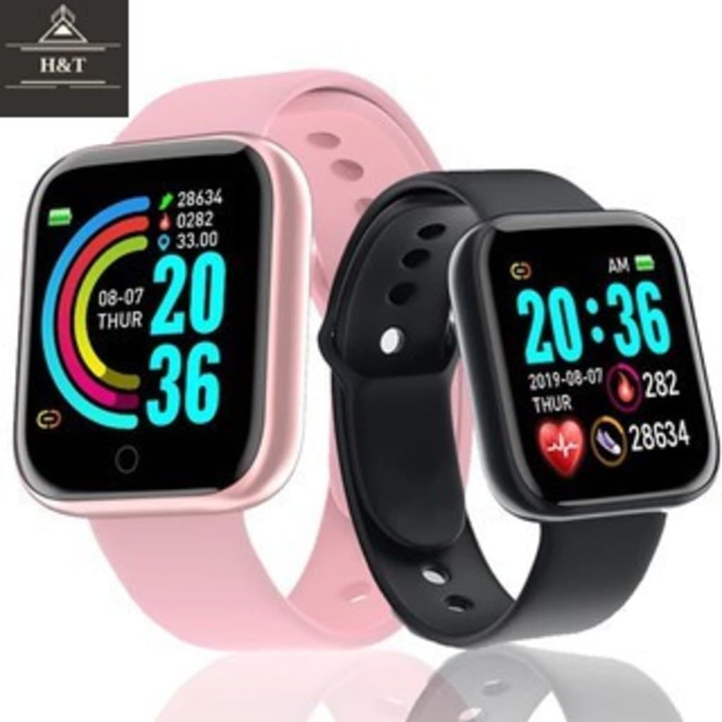 Smartwatch D20 relógio smart COLOCA FOTO NA TELA com tela hd y68 bluetooth smart com lembrete / chamada / monitor