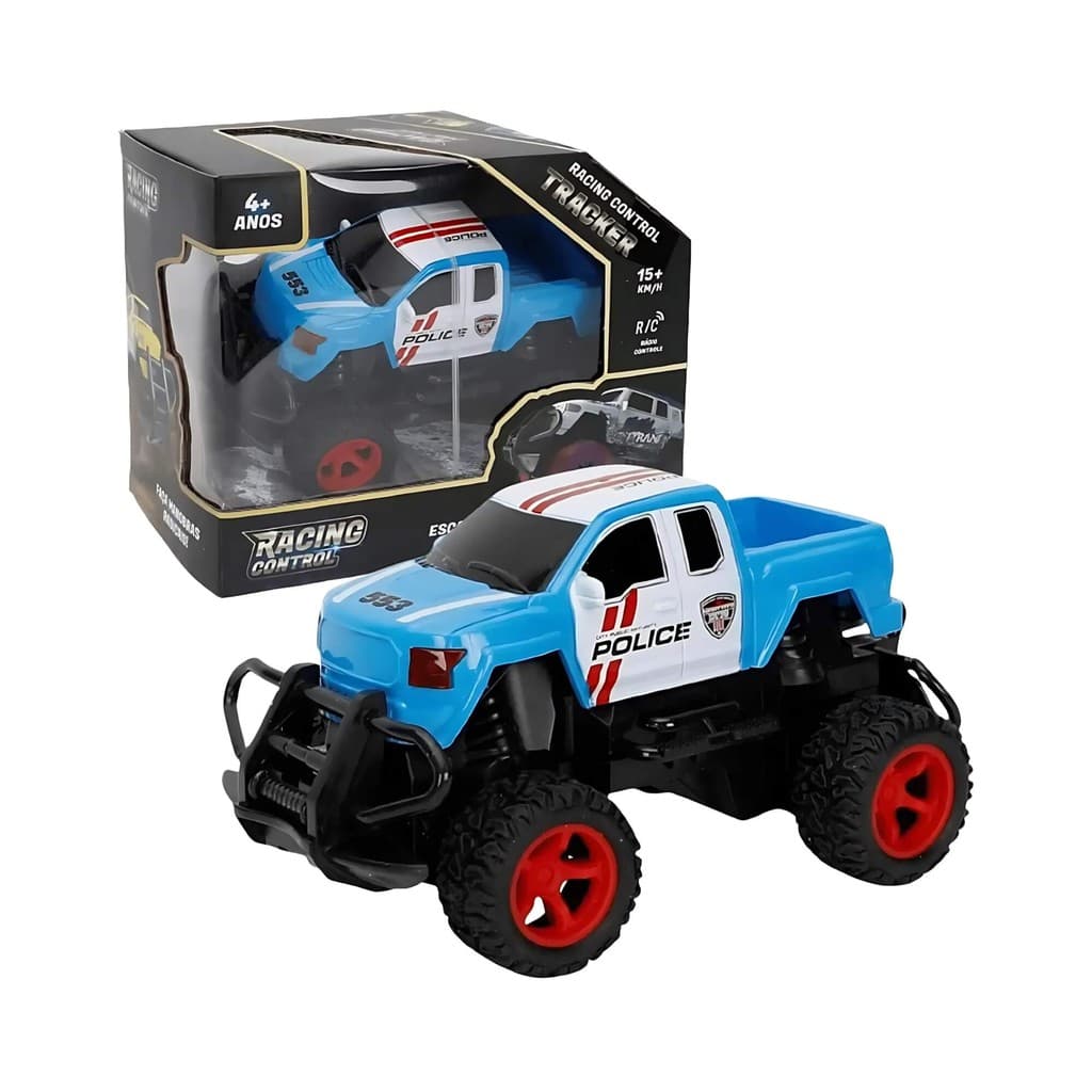 Brinquedo Infantil Carrinho de Controle Remoto Racing Control Tracker Azul Multikids - BR1728