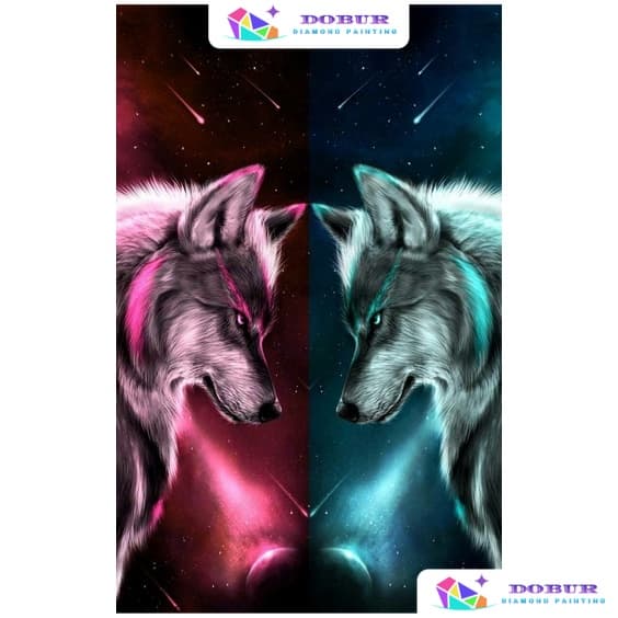 Pintura Por Número 5D DIY Diamante Lobo Presentes Feitos À Mão Para Adultos Sala De Estar Quarto Decoração De Parede