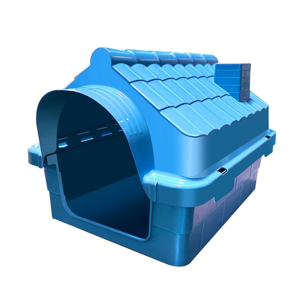 Casa Casinha de Cachorros Pequeno Gatos Pet Azul Oferta
