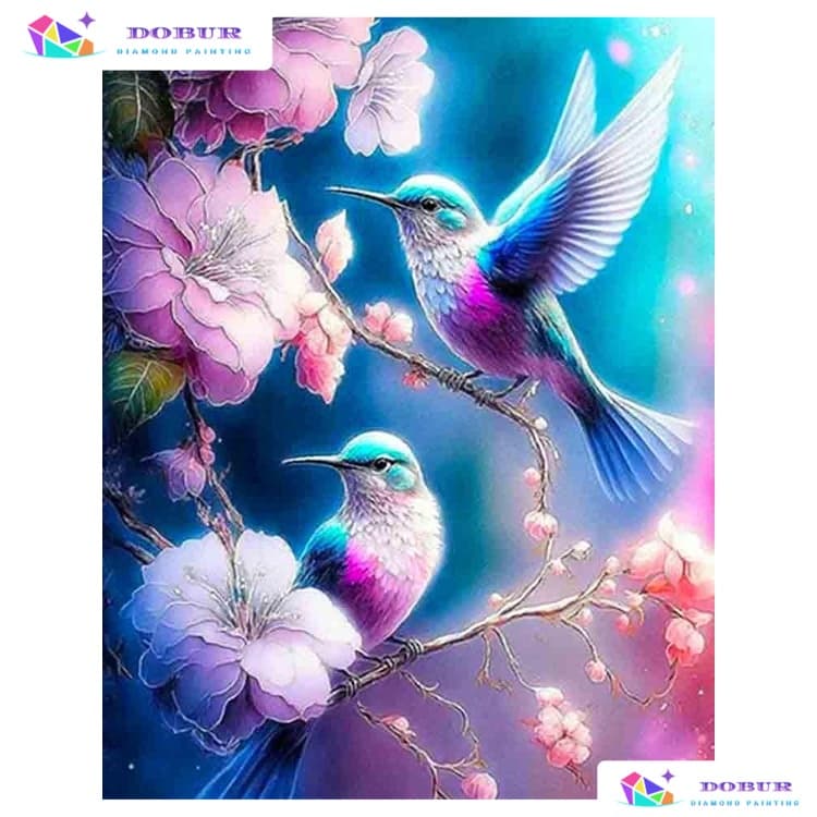 Pintura De Diamante 5D Conjunto De Beija-Flor Colorido Redondo/Quadrado DIY Broca Completa Com Kits Numéricos Casa Mosai