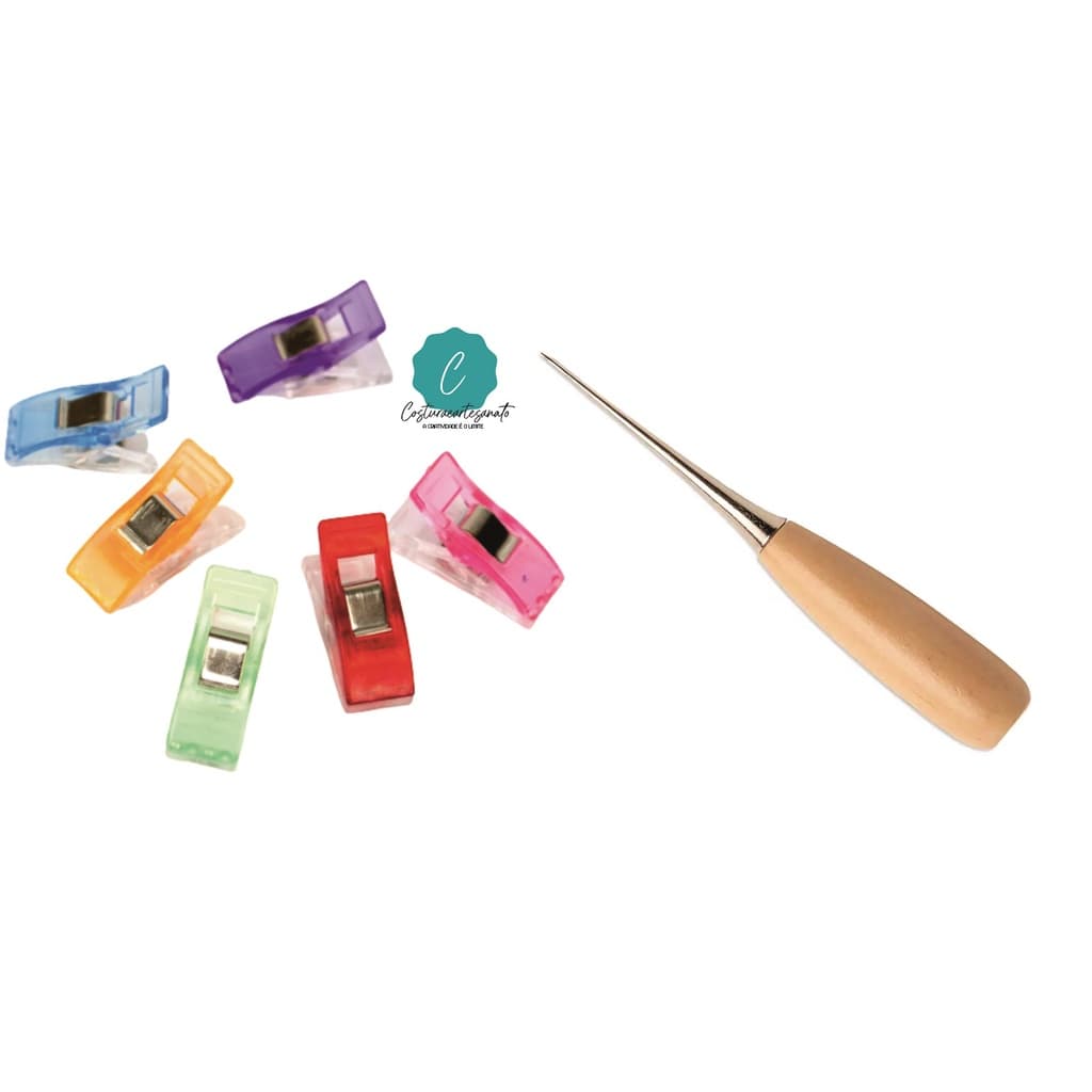 Furador e Clips de Tecido Patchwork Costura Criativa