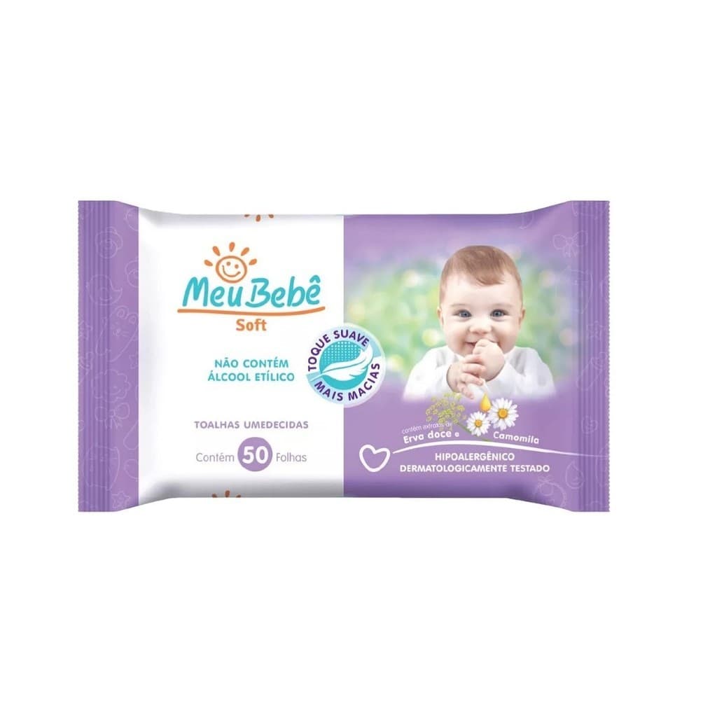 Toalha Umedecida Meu Bebe Soft Com 50Uni – Hygieline