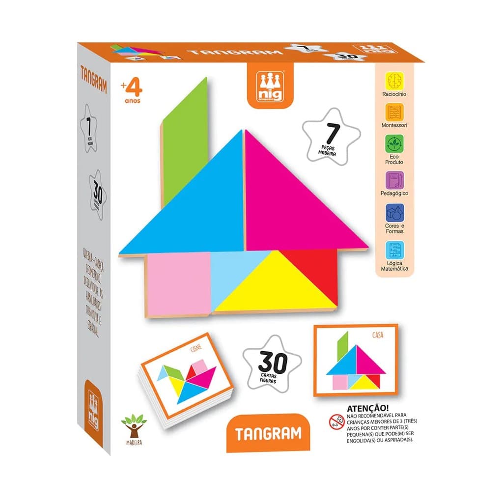 Brinquedo Educativo Tangram - Nig Brinquedos