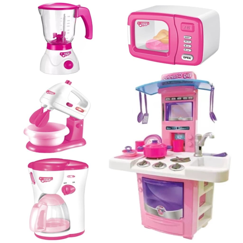 Cafeteira Expresso Luz Sai Água Acessórios Casinha e Cozinha