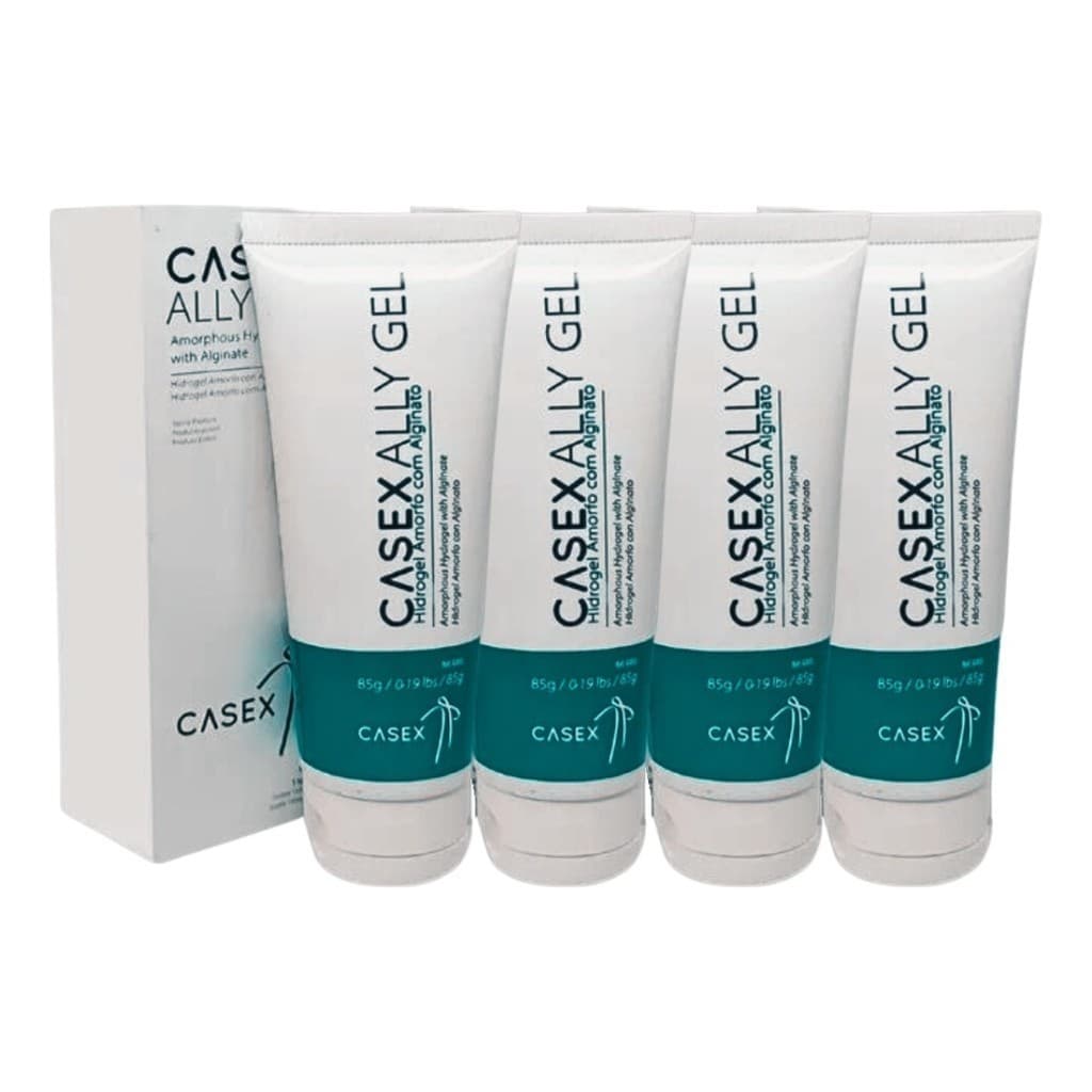 Curativo Ally Gel Pomada Hidrogel C/ Alginato 85g Casex Kit com 4 unidades