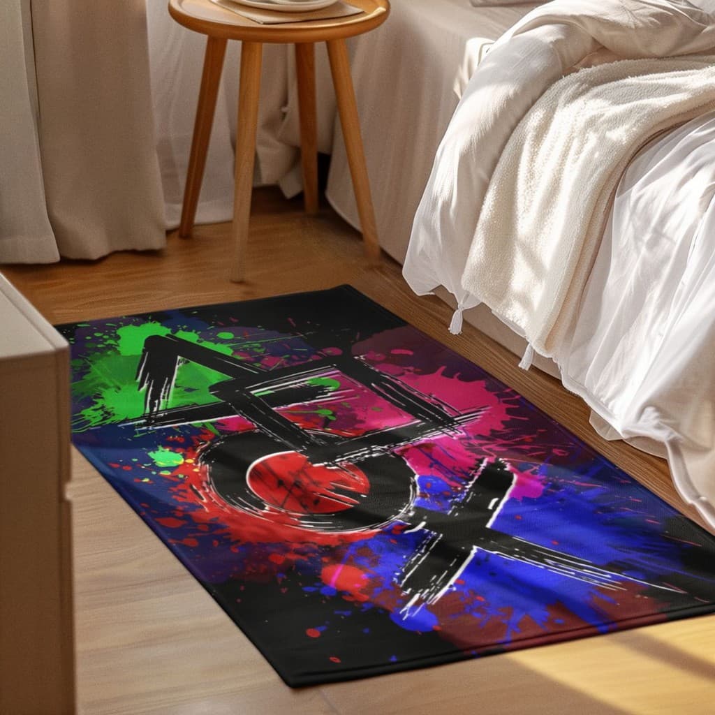 Tapete Decorativo Gamer 118x70cm Antiderrapante Sala, Quarto e Escritório