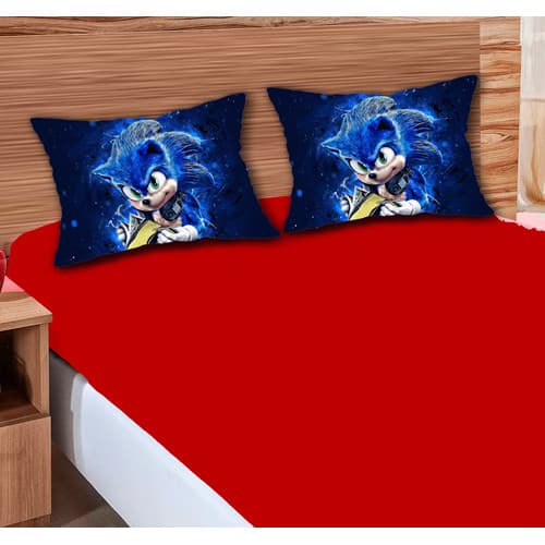 Jogo De Lençol Casal Padrão 3 Pçs Poliester SONIC COR 100
