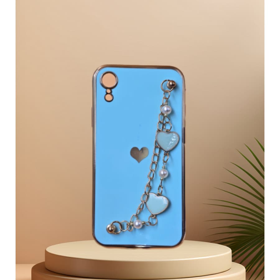 Capinha Capinha De Celular Compatível IP XR Com Alça De Coração Para Mão MODELO JC1