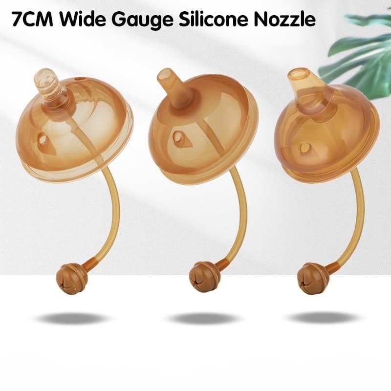 Palha de 7cm de calibre largo Pacifier /Silicone à prova d'água Duckbill /Baby Silicone Straw Bill