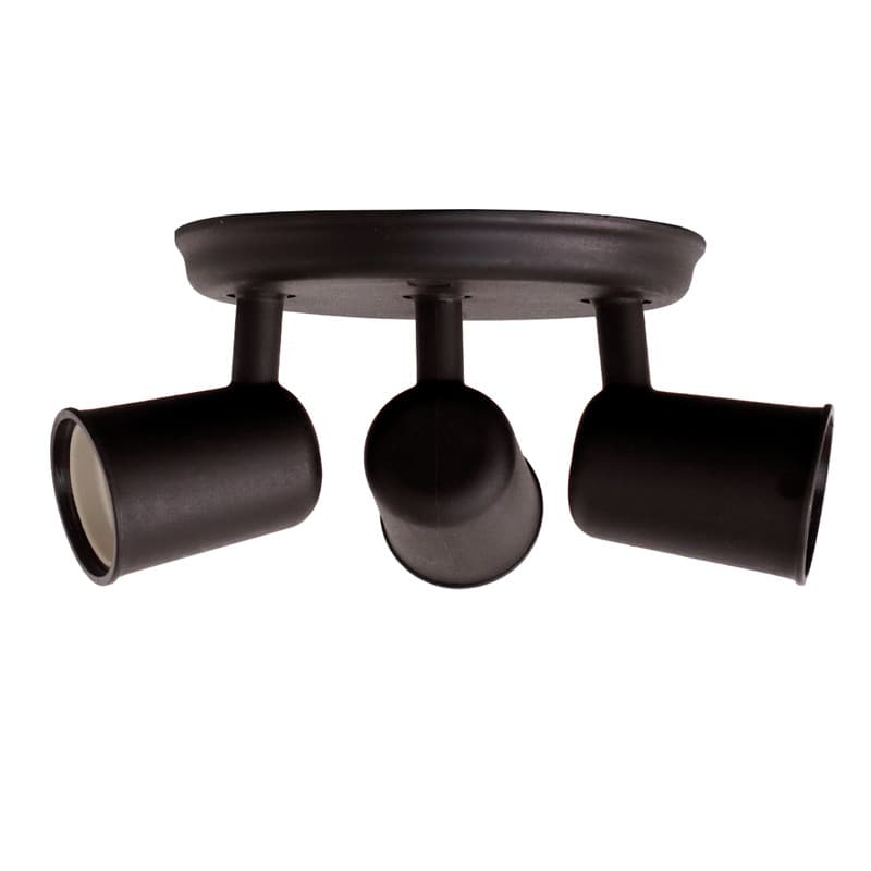 Luminária de Sobrepor Spot 3 Lâmpadas Direcionável E27 Tampa Cega Teto Parede Beiral Gesso Forro Sala Quarto Cozinha Area de Serviço