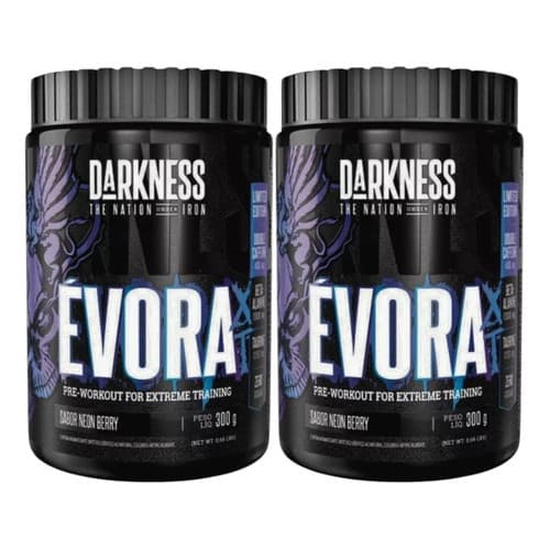 Kit 2 Pre Treino Evora Xt 300g Darkness