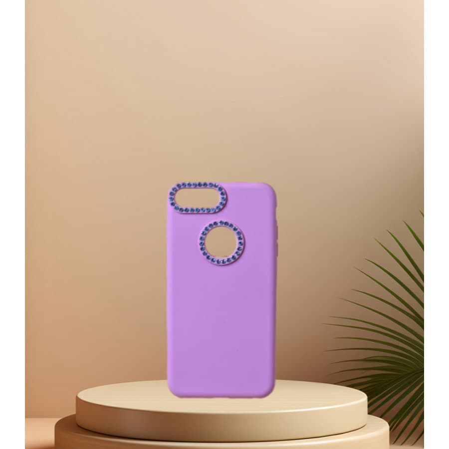 Capinha Capinha de Celular Compatível  7PLUS Silicone Aveludada Com Strass Brilhante Ref r9