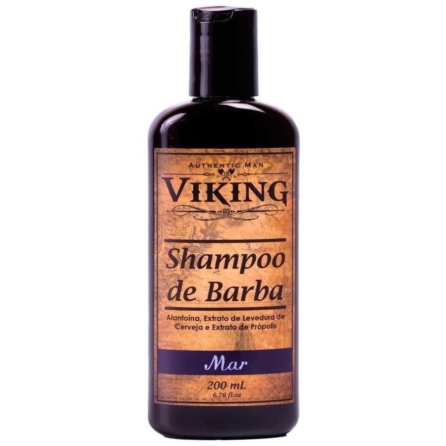 Shampoo de Barba Mar Hidratante Limpeza Profunda 200mL Viking