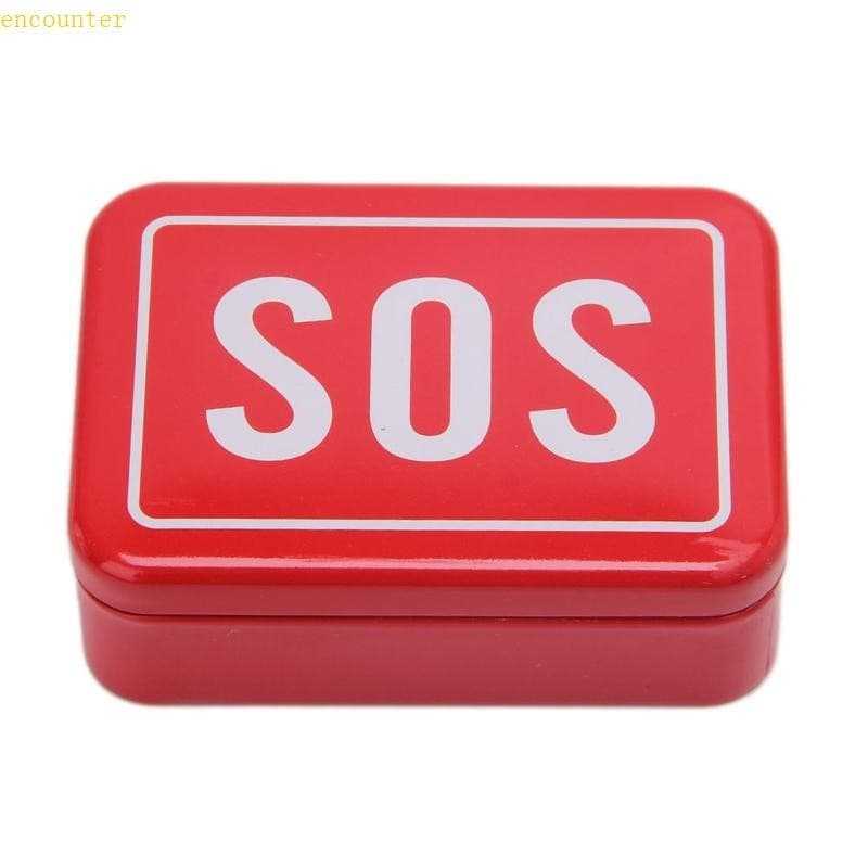 Encontro SOS Lata Para Caixa Tampa Kits Equipamentos Sobrevivência Primeiros Socorros Pílula