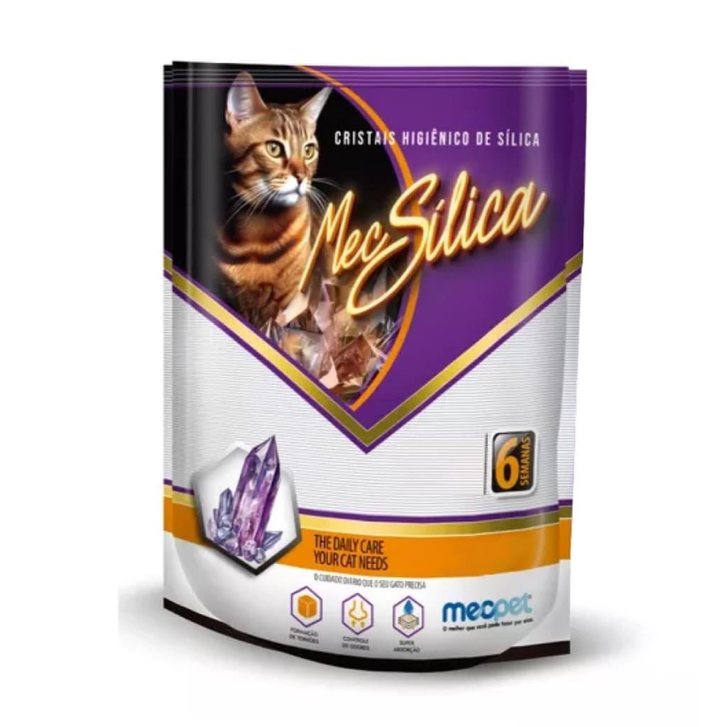 Sílica Gel Para Gatos Areia Sanitária Pet Mec Silica 1,2kg