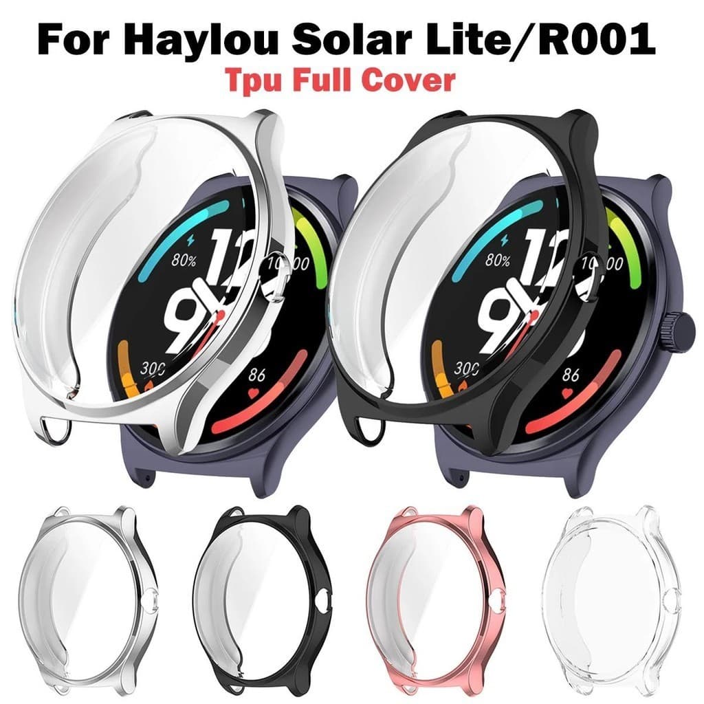 Para HayLou Solar Lite R001 Capa Completa Macio TPU Caso Smartwatch Relógio Inteligente Pára-Choques Quadro Protetor Esc