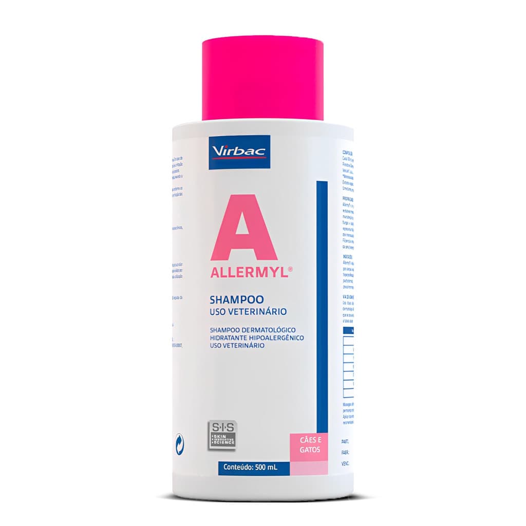 Allermyl 500ml Virbac Shampoo Para Cães Fragrância Neutro