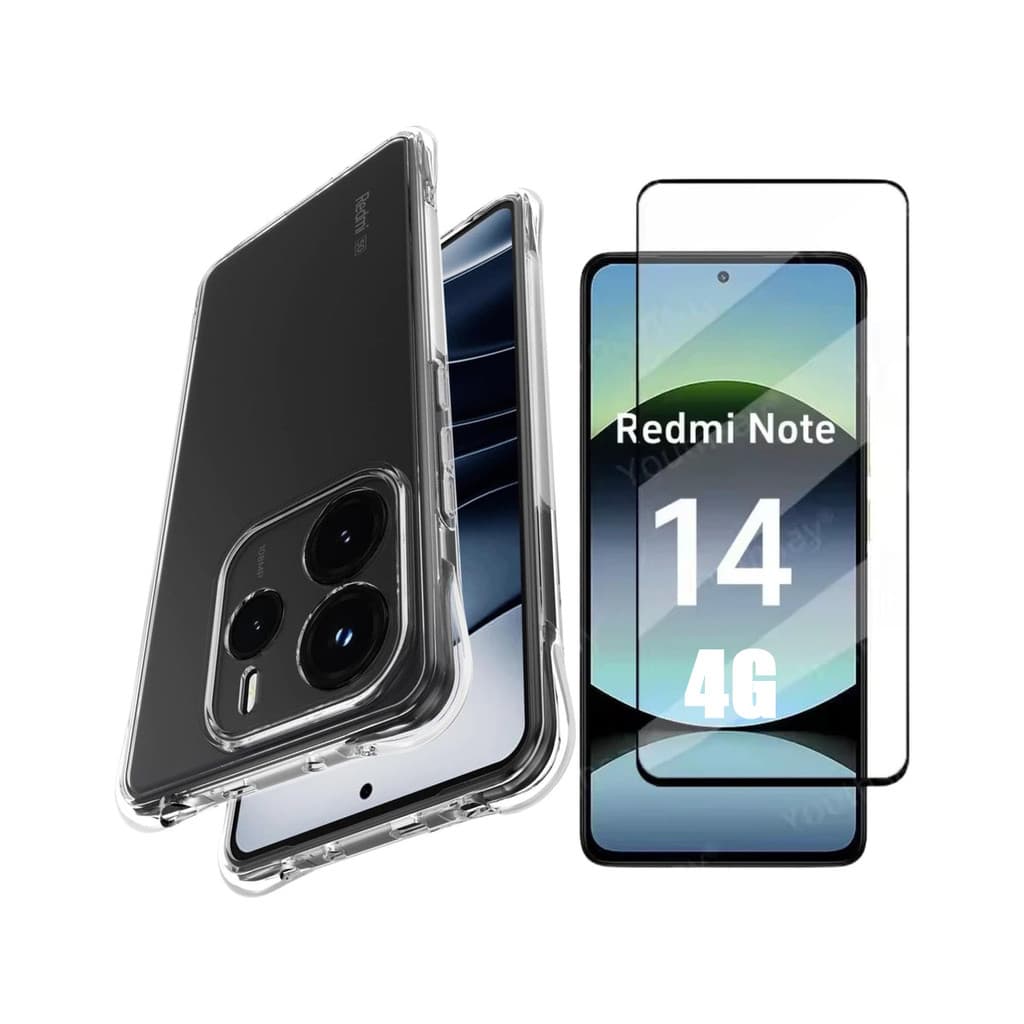 Capa Case Capinha Compatível Com Redmi Note 14 4G + Película 3D Vidro Temperado