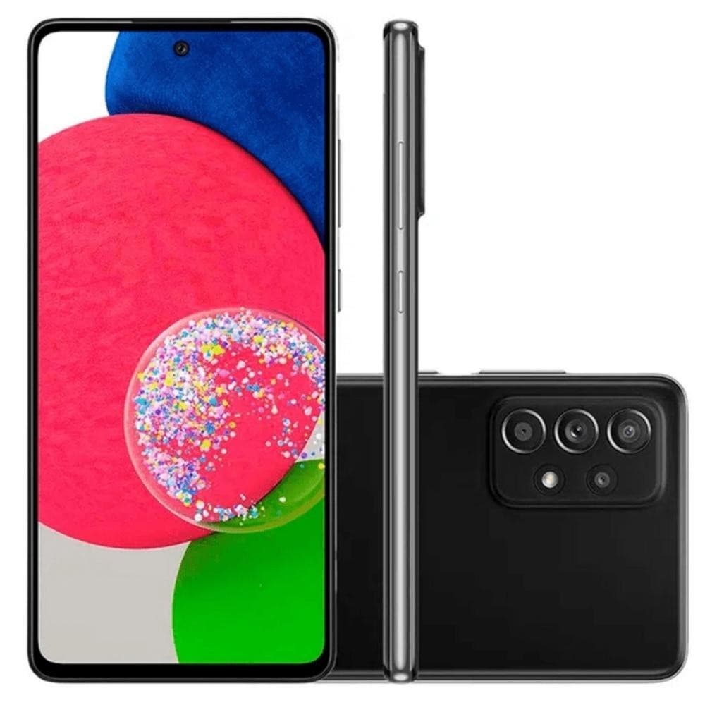 Usado: Samsung A52s 128 GB Preto - Sem Touch / Face Id