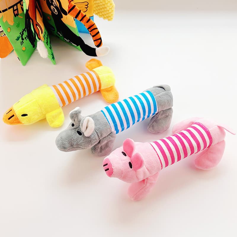 Brinquedo De Pelúcia Cachorro Mordedor Animais De Estimação