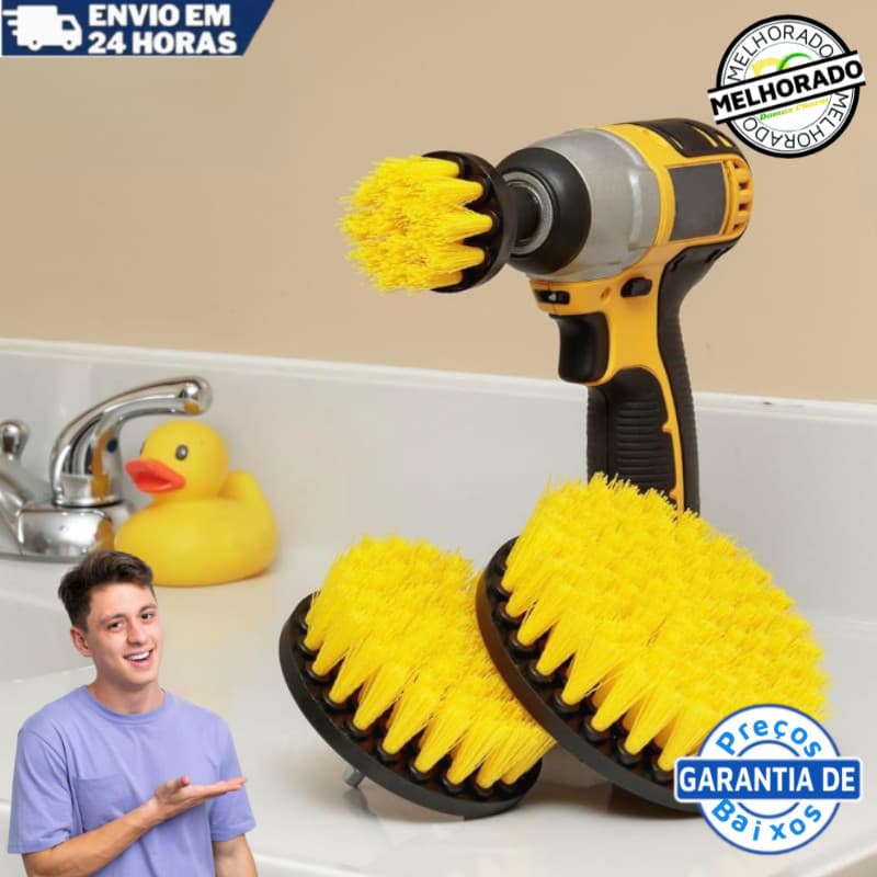 Kit 5 Escovas De Limpeza Pesada Para Parafusadeira Furadeira