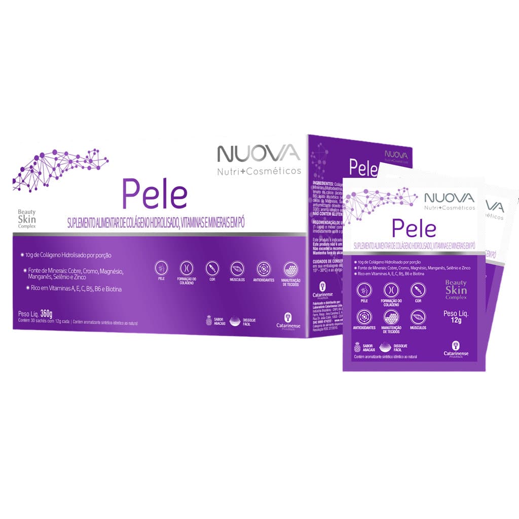 Suplemento Vitamina Nuova Pele 360g 30 Sachês – Catarinense