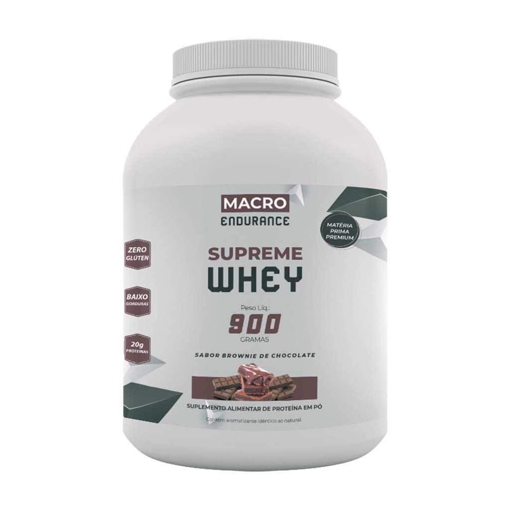 Whey Protein Supreme 900g Sabor Brownie de Chocolate