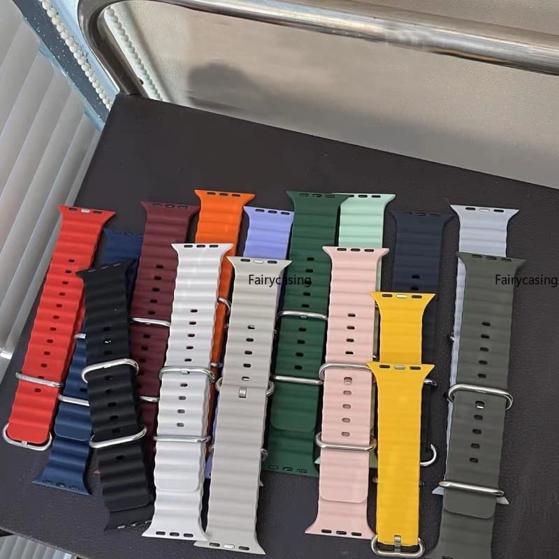 42 Cores Pulseira Oceânica Para Relógios Apple Série 8 ultra 49mm 45mm 41mm Smartwatch Relógio Inteligente 44mm 40m 42mm 38mm Acessórios iWatch 7 6 se 5