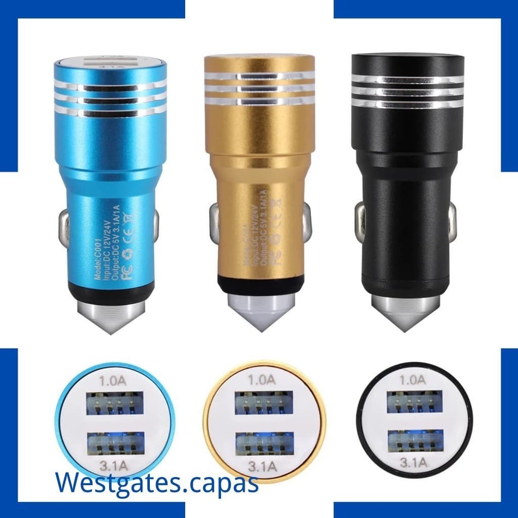 Fonte carregador USB Turbo sincero veicular com dois entrada USB 3.4A 12V/24V