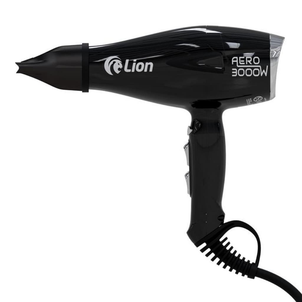 Secador De Cabelo Profissional Lion Aero Ultra Pro Preto Flake Super Potente Leve 220V 3000W