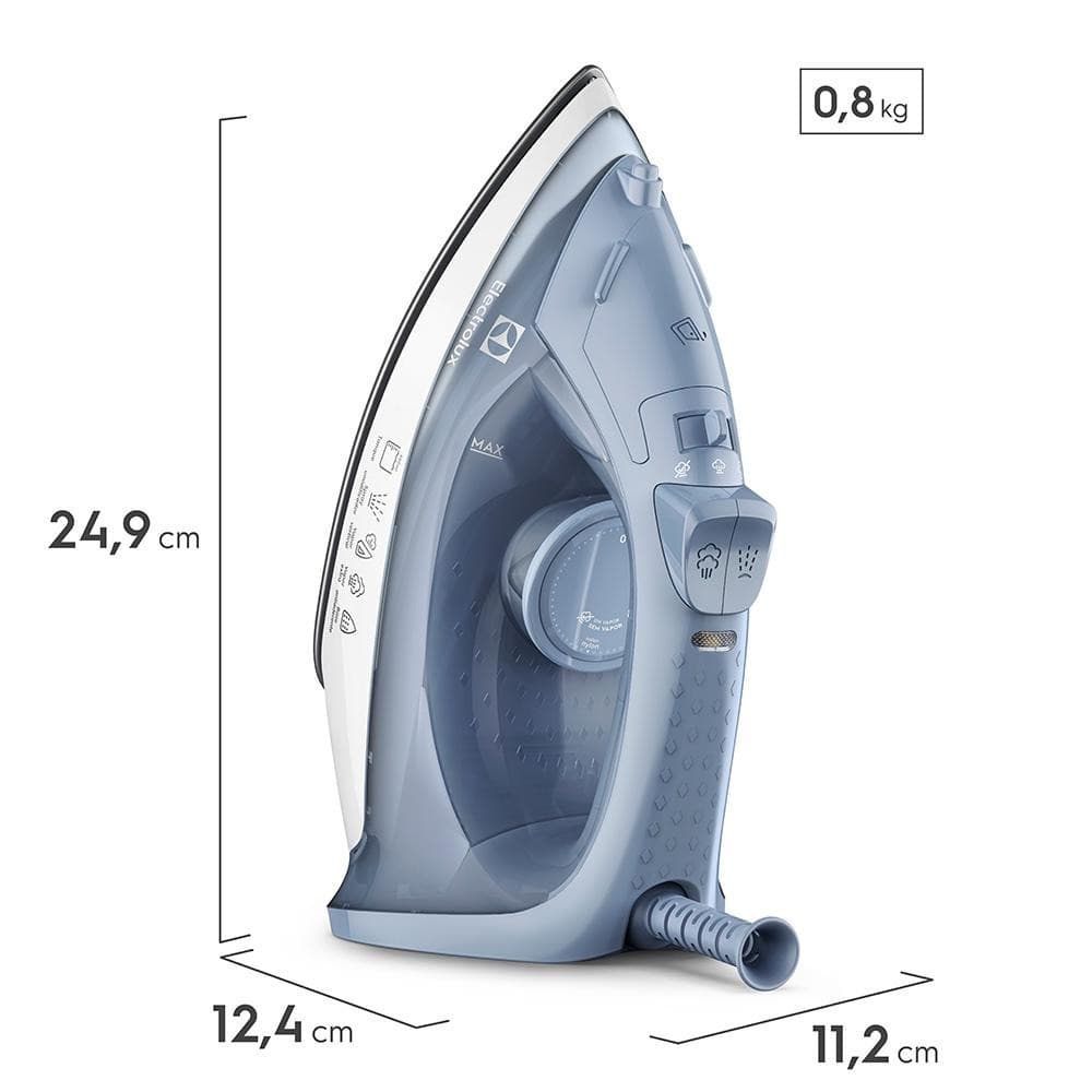 Ferro de Passar a Vapor Electrolux ESI10 Com Spray Azul