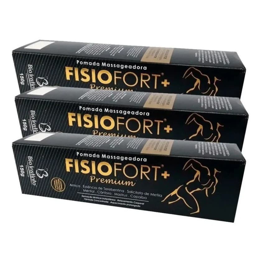 Kit 3un Pomada Fisiofort Premium Bio Instinto 150g