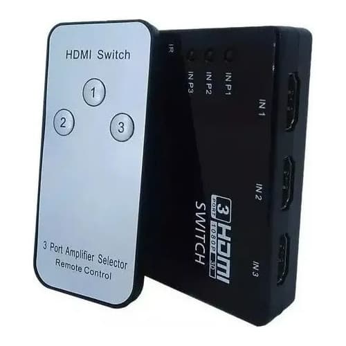 Switch Divisor Hd Hub Hdmi 1.4 Splitter Com Controle